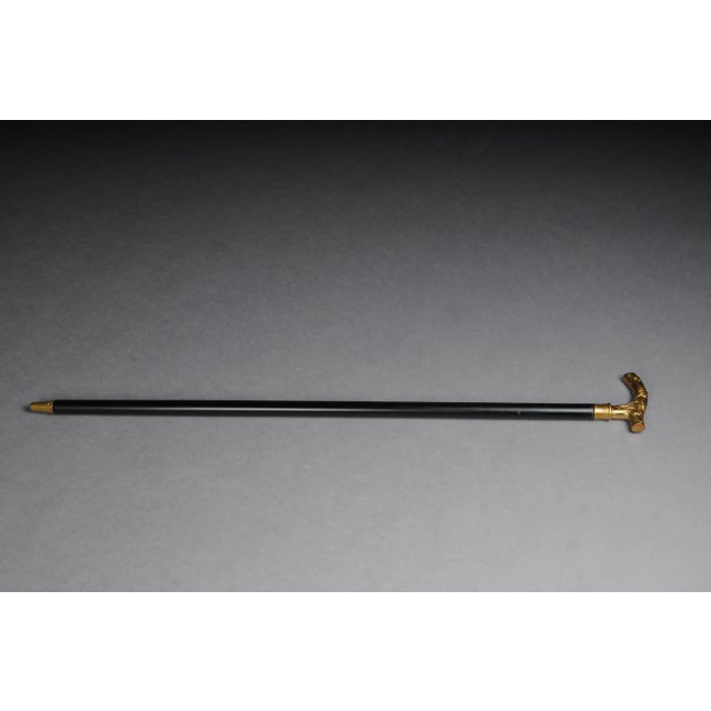 Art Nouveau Walking Stick in Bronze For Sale - Image 9 of 10