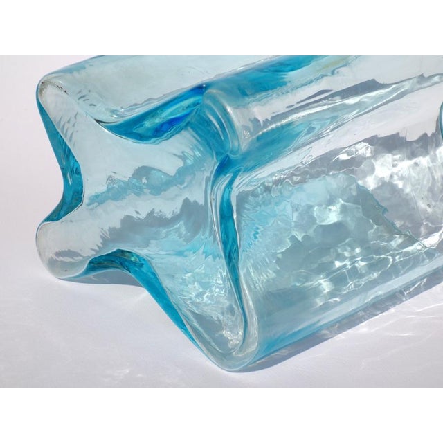 Space Age Blue Glass Vase, 1960s For Sale - Image 3 of 5