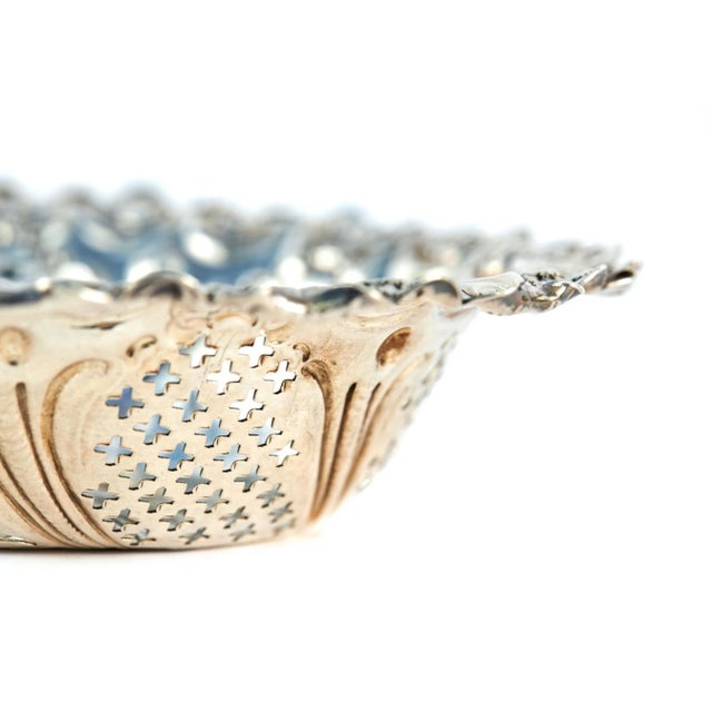 Metal Antique Victorian Silver Bon Bon Bowl, 1894 For Sale - Image 7 of 9