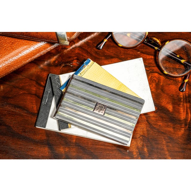 Exceptional Rare Cartier 14k Gold Sterling Silver Art Deco Antique Money Document Checkbook Clip For Sale - Image 16 of 16
