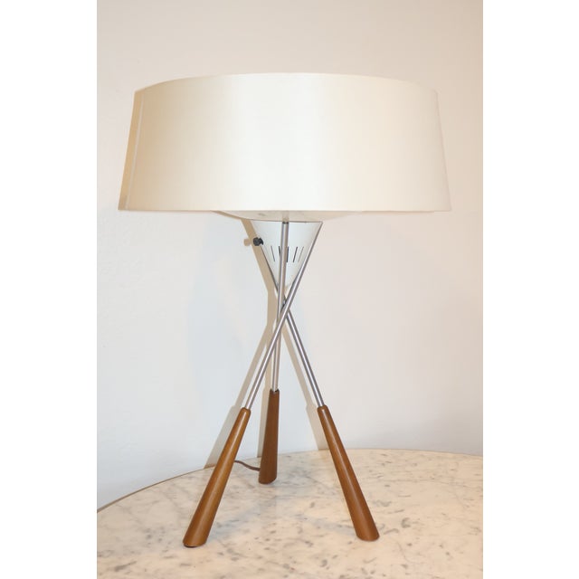 Wood Vintage 1960s Gerald Thurston for Lightolier Table Lamp For Sale - Image 7 of 16