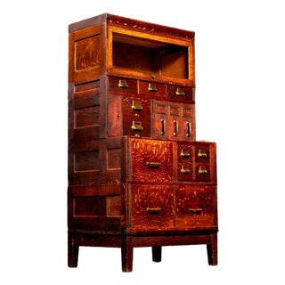 Early 20th Century Modular Oak Barrister Cabinet by Yawman & Erbe For Sale