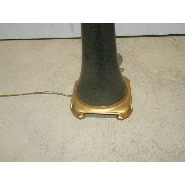 1960s Neoclassical Style Tole and Brass Table Lamp Asian Influence For Sale - Image 16 of 16