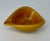 Vintage ceramic pottery bowl, catchall or ashtray in the mold of a freeform bowl. Mustard yellow. Maker markings on...
