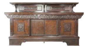 Brown Oak Buffet, 1890s