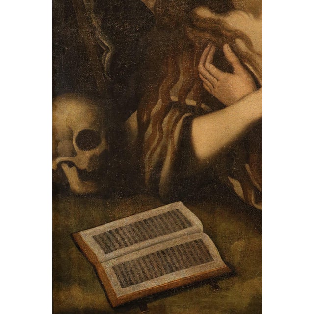 Follower of Luca Cambiaso, Penitent Mary Magdalene, 1600s, Oil on Canvas For Sale - Image 10 of 15