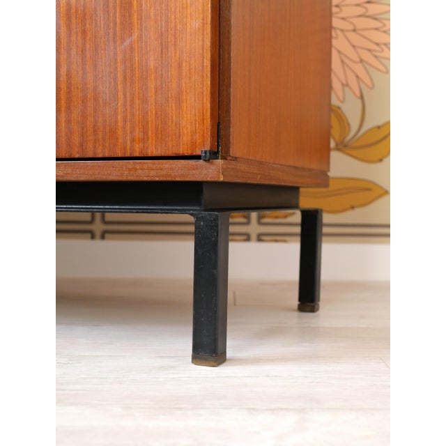 Brown Vintage Sideboard by Marcel Gascoin, 1950s For Sale - Image 8 of 12