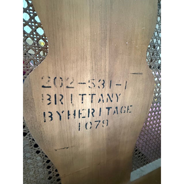 Wood Century Drexel Heritage Brittany Collection French Provincial King Headboard For Sale - Image 7 of 9