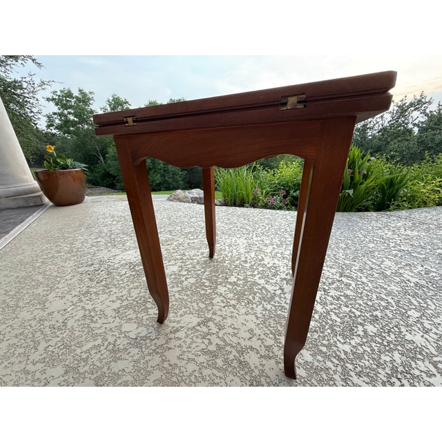 Rare Italian Mid-Century Burlwood Game Table – Expandable & Elegant For Sale - Image 4 of 9