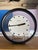 Postmodern Vintage Howard Miller Black Memphis Era Postmodern Wall Clock Floating For Sale - Image 3 of 11