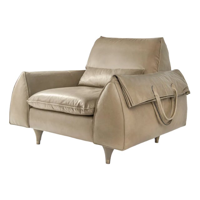 Italian Poltrona Eve Bag Pelle Lounge Chair from VGnewtrend For Sale