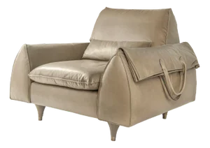 Italian Poltrona Eve Bag Pelle Lounge Chair from VGnewtrend