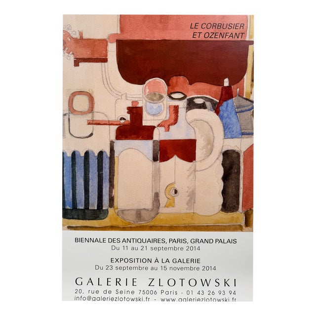 Le Corbusier Nature Morte Puriste Exhibition Poster, 2014 For Sale