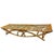 Rare, museum-quality rattan three-seat "Eye" bench features a reed rattan top and a captivating eye-shaped arch. Designed...