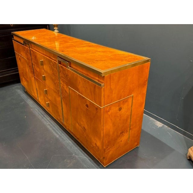 Mid-Century Modern MCM Design Burlwood Credenza For Sale - Image 3 of 6