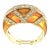 Late 20th-Century Hidalgo Plique a Jour Enamel and Diamond Dome Ring For Sale