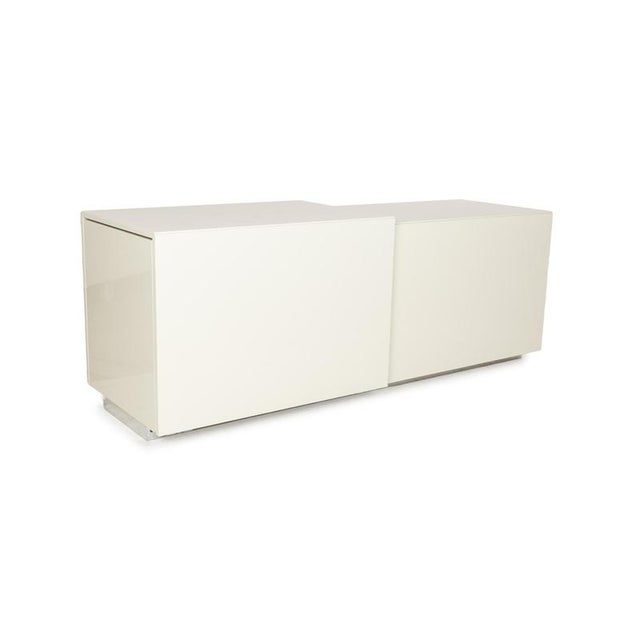 Modern Lilac Wooden Sideboard in High Gloss White Cream from Hülsta For Sale - Image 3 of 17