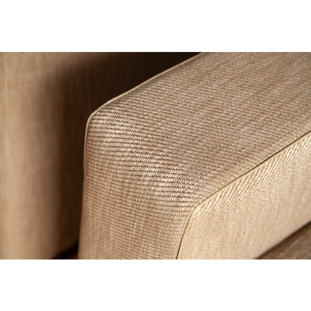 A Pair of Custom Lounge Chairs in the Manner of Jean-Michel Frank. Beautiful upholstered club chairs. Custom made for a...