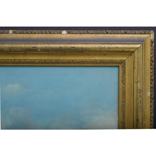 American 1900s Antonio Jacobsen ( 1850 - 1921), Oil on Canvas, the Santiago With Brooklyn Bridge! For Sale - Image 3 of 10