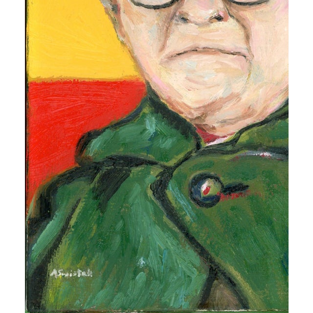 2020s Hockney, Contemporary Original Post-Impressionist Style Portrait Oil Painting by Alexandra Swistak For Sale - Image 5 of 6