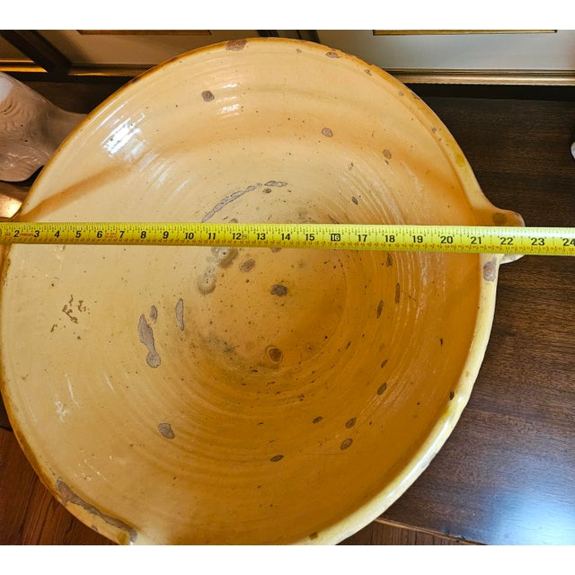 A Monumental 19th Century French Tian Bowel With 2 Loop Handles and Beautiful Poor Spout For Sale - Image 18 of 18