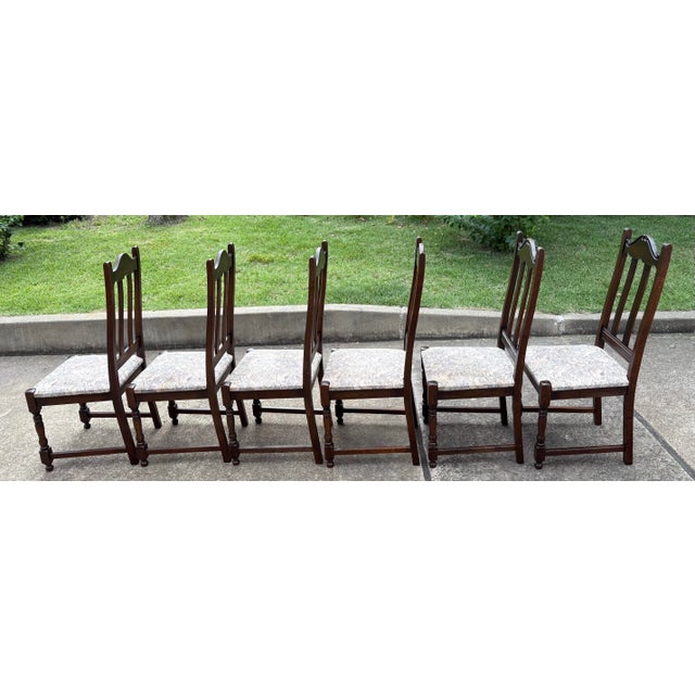 French Country Dining Chairs With Upholstery Seats - Set of 6 For Sale In Dallas - Image 6 of 10