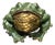 Hand-Painted Enameled Pewter Frog Trinket Box Accented Green Austrian Crystals For Sale