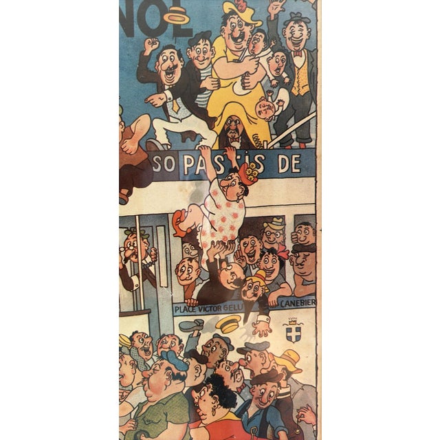 1950 Original French Lithograph Fanny by Albert Dubout, Framed For Sale - Image 9 of 12