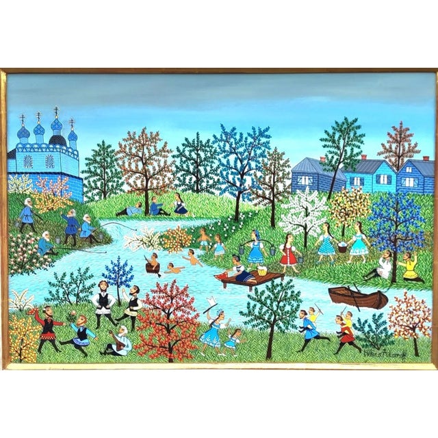 Beautiful "La Fin De La Moisson" Painting Framed. For Sale In Los Angeles - Image 6 of 10