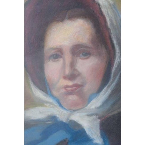 Unknown, Portrait of a woman, Pastel on Paper For Sale - Image 3 of 5