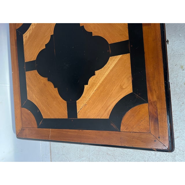 Wood 20th Century Wooden Coffee Table with Geometric Decoration For Sale - Image 7 of 9