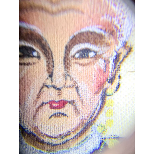 Vintage Chinese Qing-Style Ancestor Portrait Paintings, Framed - Pair For Sale - Image 13 of 18