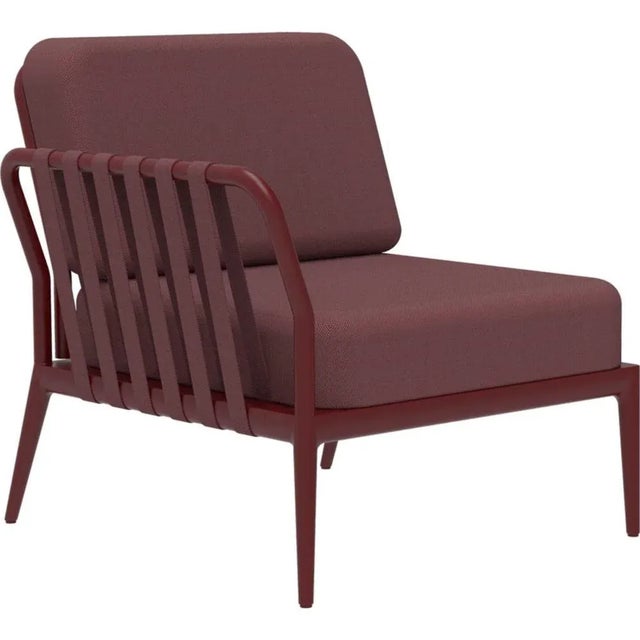 Ribbons burgundy right modular sofa by mowee dimensions: d83 x w80 x h81 cm (seat height 42 cm) material: aluminum and...