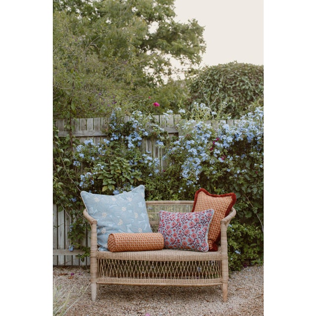 Modern Palais Outdoor Cushion Janis Burnt Orange, 20x12 Inch For Sale - Image 3 of 12