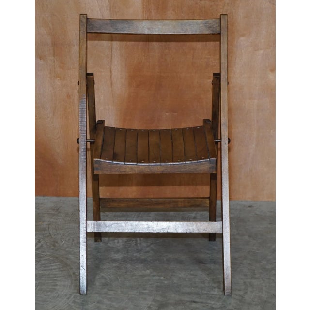 1920s English Oak Folding Steamer Chairs, 1900-1920, Set of 6 For Sale - Image 5 of 18
