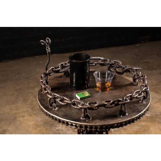 1970s Hand Forged Brutalist Devil Cigar Table | Chairish