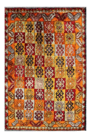 Keivan Woven Arts, En-165404, Vintage Mid-Century Turkish Tulu Rug - 4′9″ × 6′9″