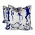 Kelly O'Neil "Pablo" in Indigo on Bone 22" Pillows-a Pair For Sale
