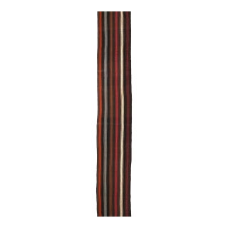Striped Vintage Long Kilim Runner - 3`0″ X 20`2″ For Sale