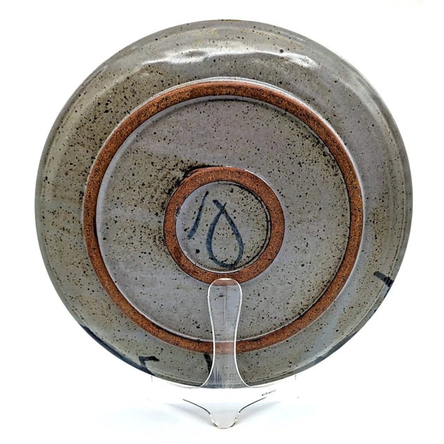 Studio Pottery 1980s John Freimarck Studio Pottery Stoneware Platter For Sale - Image 4 of 12