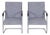 Grey Tubular Lounge Chairs by Anton Lorenz, 1930s, Set of 2 For Sale