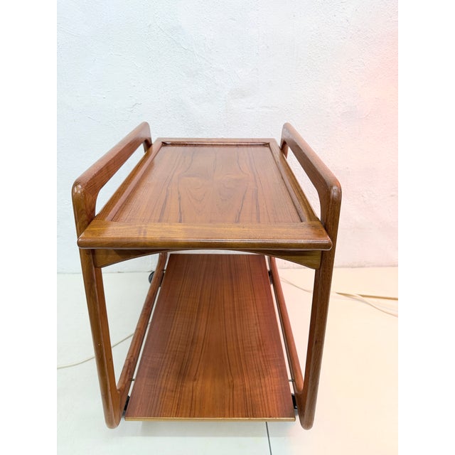 1960s Danish Teak Serving Trolley with Removable Tray from Sika Møbler, 1960s For Sale - Image 5 of 9