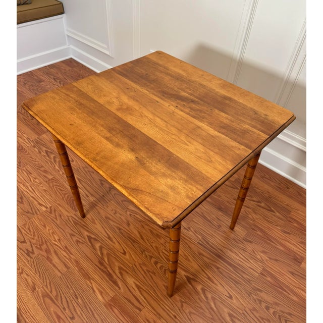 Vintage Scandinavian Mid Century Modern Solid Wood FoldingTable For Sale In Houston - Image 6 of 8