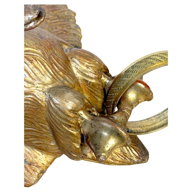 Neoclassical 19th C. French Giltwood, Ormolu Swan Bed Corona, Circle Desmalter/ Krieger For Sale - Image 3 of 18