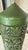 Vintage 60s-70s Carved Dk Olive Green Pillar Candle For Sale - Image 6 of 9