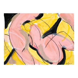 Figurative Dance I, Sketch 12 X 9 Inches, Acrylic on Paper For Sale