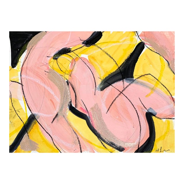 Figurative Dance I, Sketch 12 X 9 Inches, Acrylic on Paper For Sale