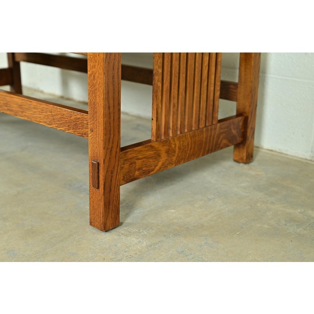 Stickley Mission Oak Arts & Crafts Spindle Bench or Settee For Sale - Image 10 of 14