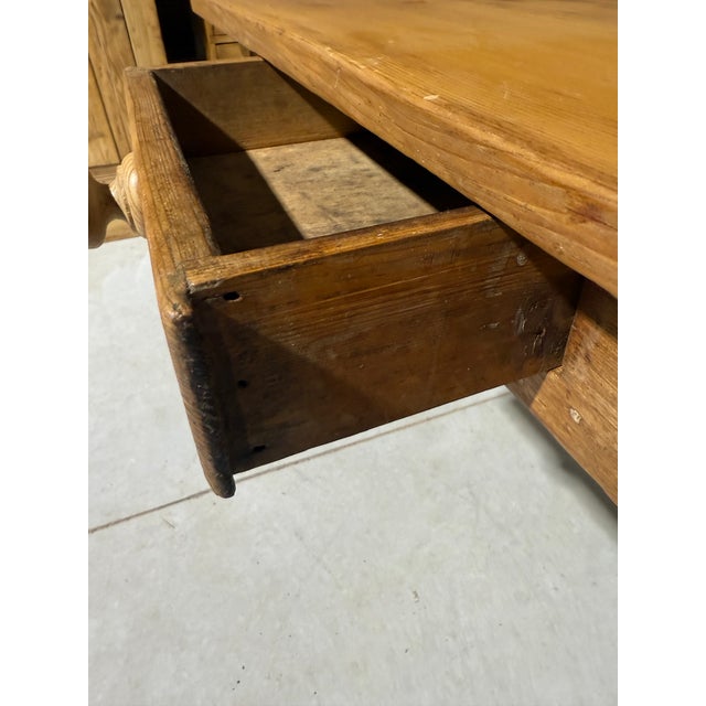 Antique Pine Table / Desk With Single Drawer From England For Sale - Image 17 of 18