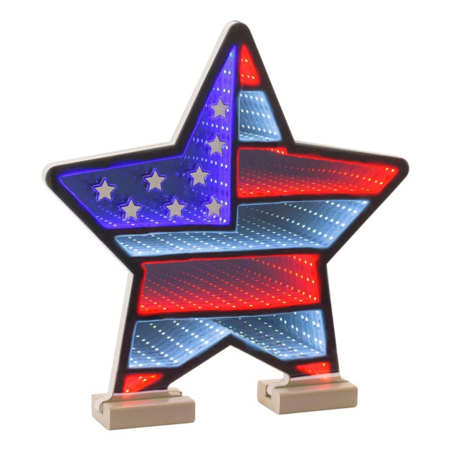 Americana Flag Star Ekkolight 13.5"H For Sale